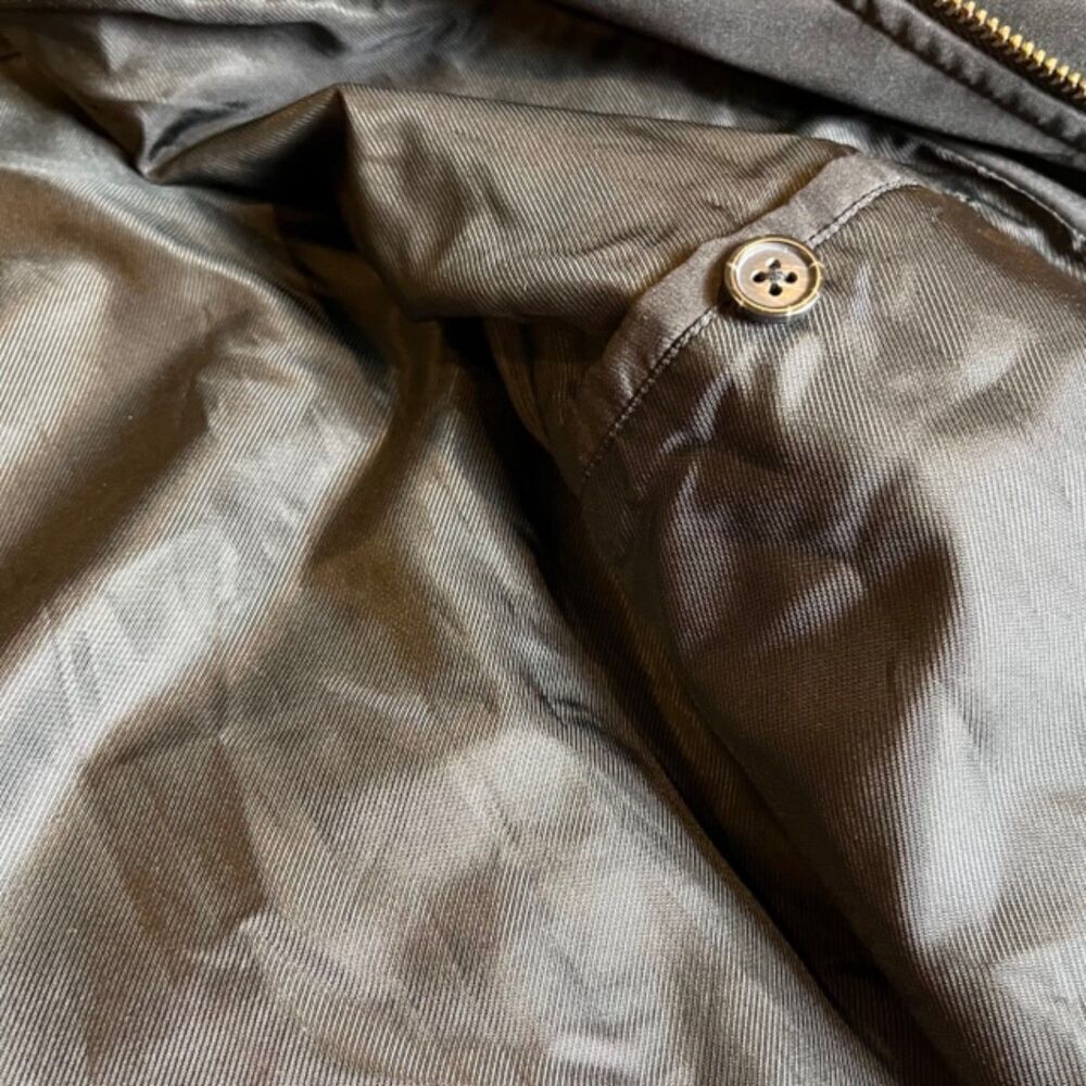 Perry Ellis Men's Black Jacket Zip+ Snap Size‎ Medium Poly Bomber - Picture 11 of 12